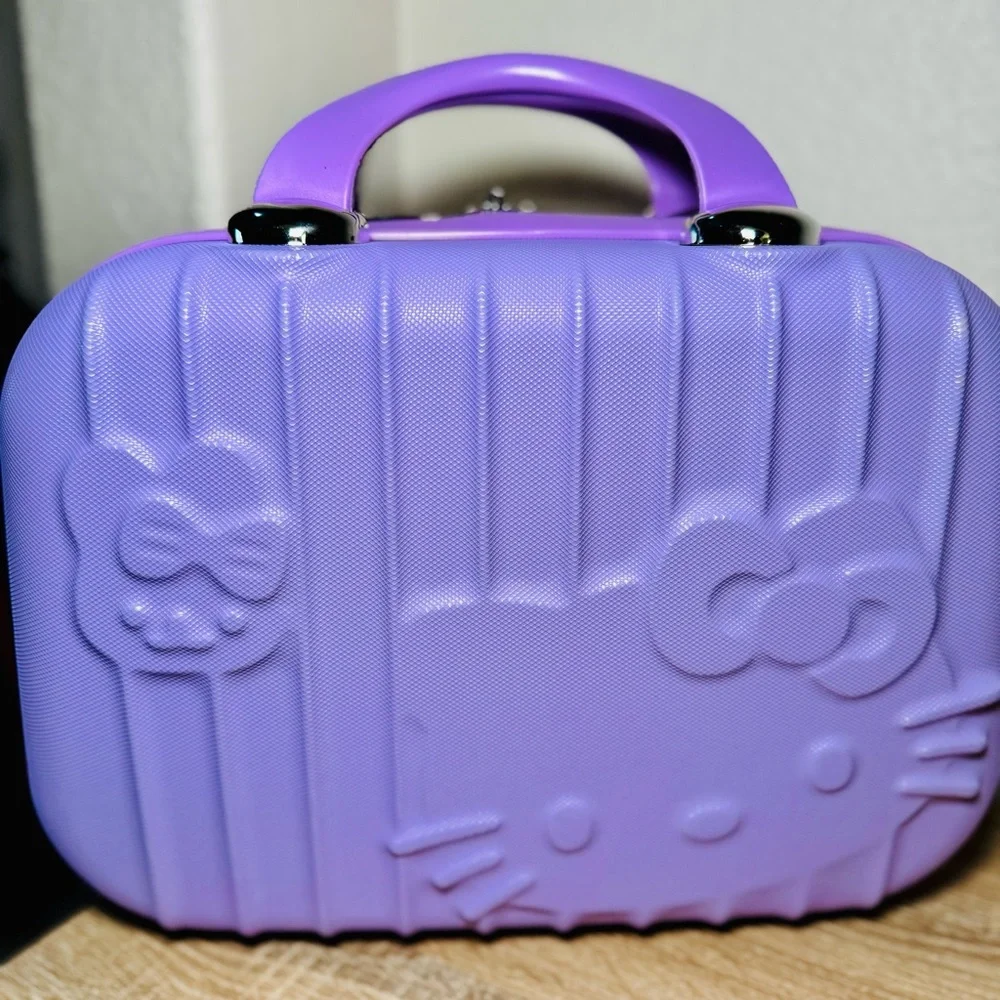 Sanrio Hello Kitty Cosmetic Case - Durable ABS Travel Toolbox, Laptop Bag, Suitc